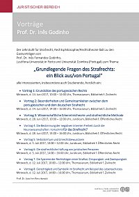 Gastvorträge Prof. Dr. Inês F. Godinho